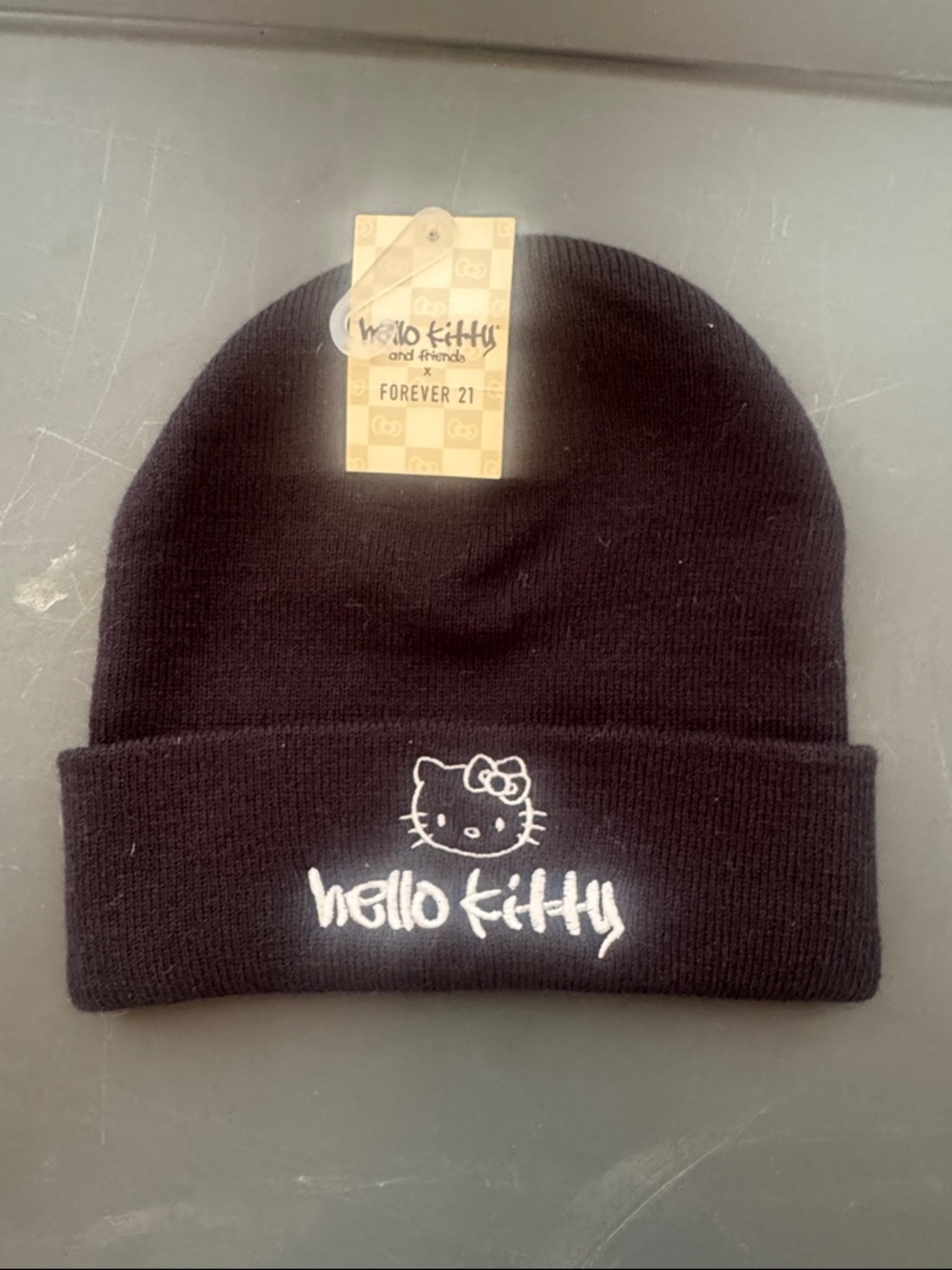 Forever 21 Black Hello Kitty Kids Knit Beanie